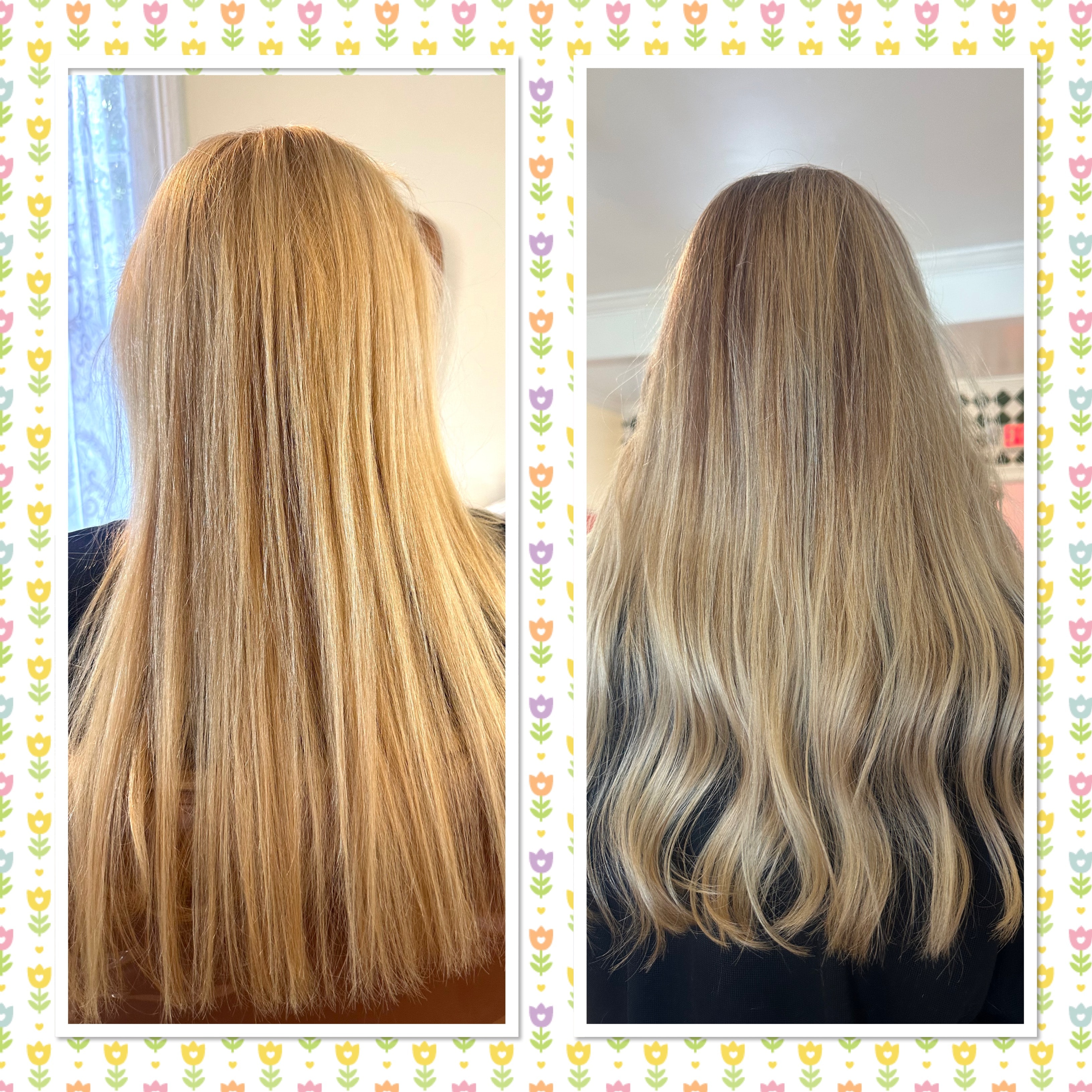 Blonding and lightening before and after