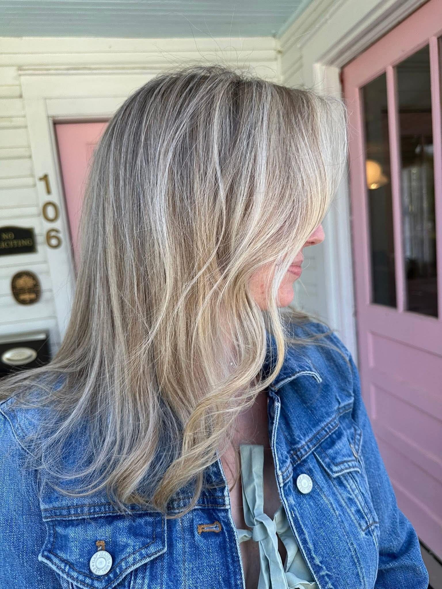 Blonde highlights result