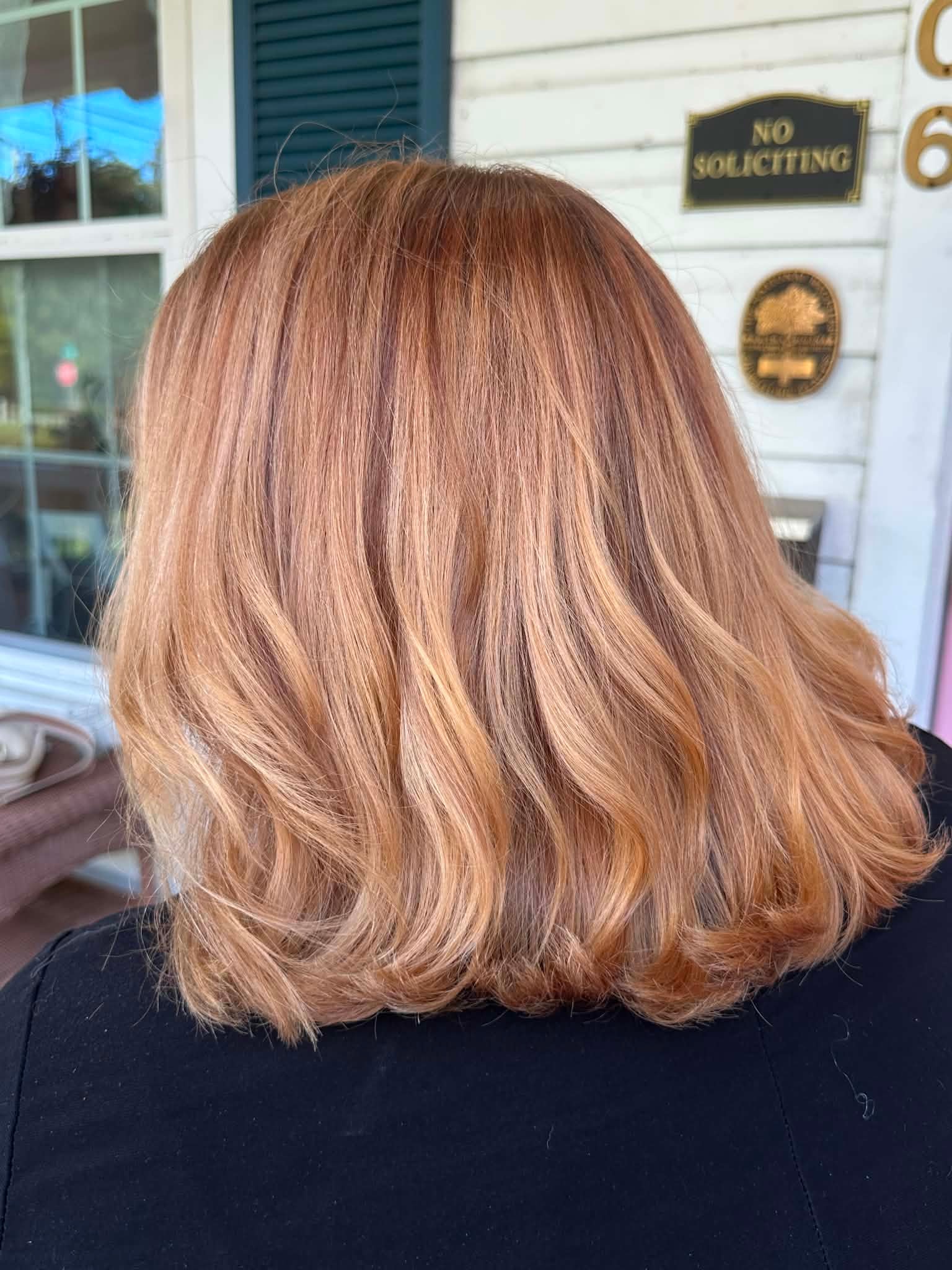 Soft golden copper blonde result