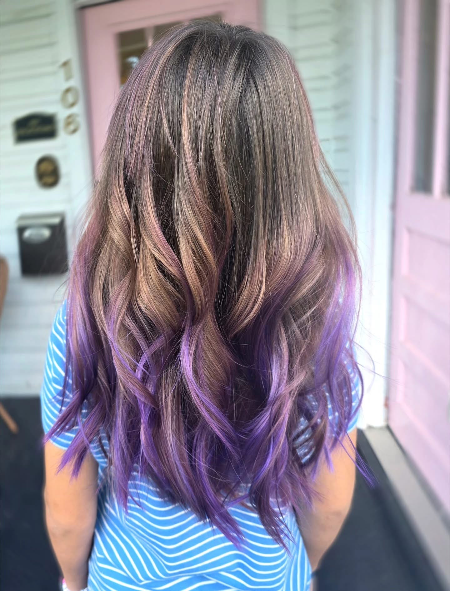 Vivid purple color result by Tiffany